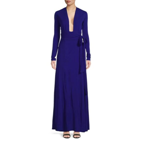 Reiss Dresses & Skirts - NWT Reiss Bailey Plunge Wrap Maxi Dress in Cobalt Blue Women's Size 4